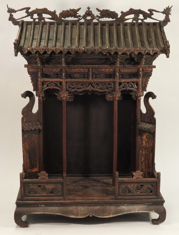 CHINESE TIBETAN CARVED WOOD ALTER 2997ee