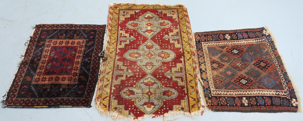 3PC MIDDLE EASTERN BAG FACE RUGS