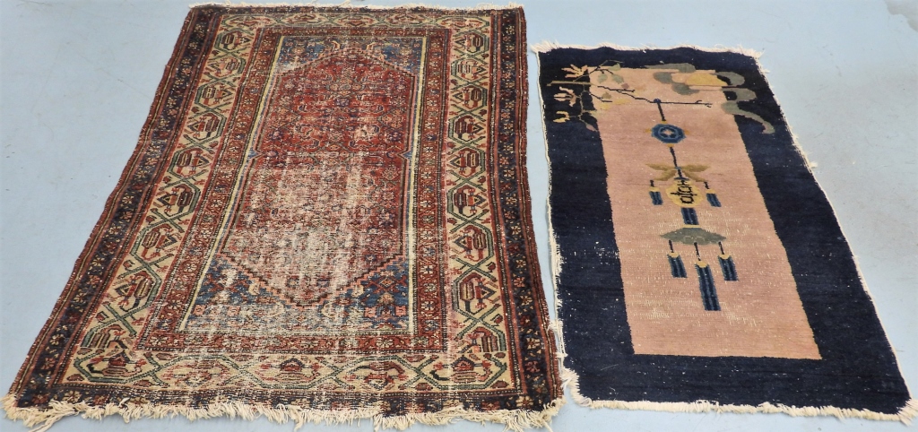 2PC CHINESE PERSIAN THROW RUG 299837