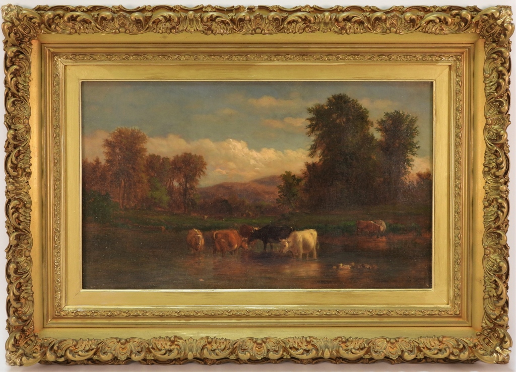 SAMUEL LANCASTER GERRY COW LANDSCAPE