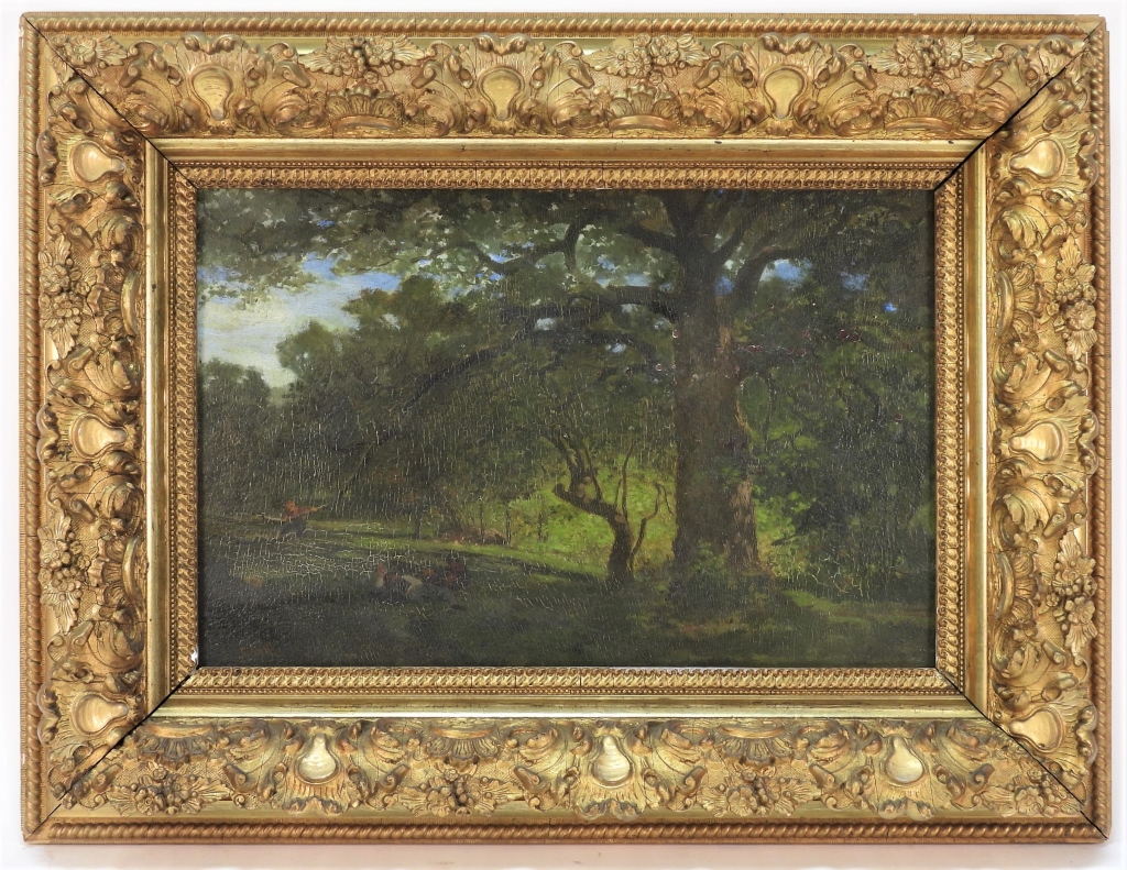 G. SNELL FOREST LANDSCAPE PAINTING