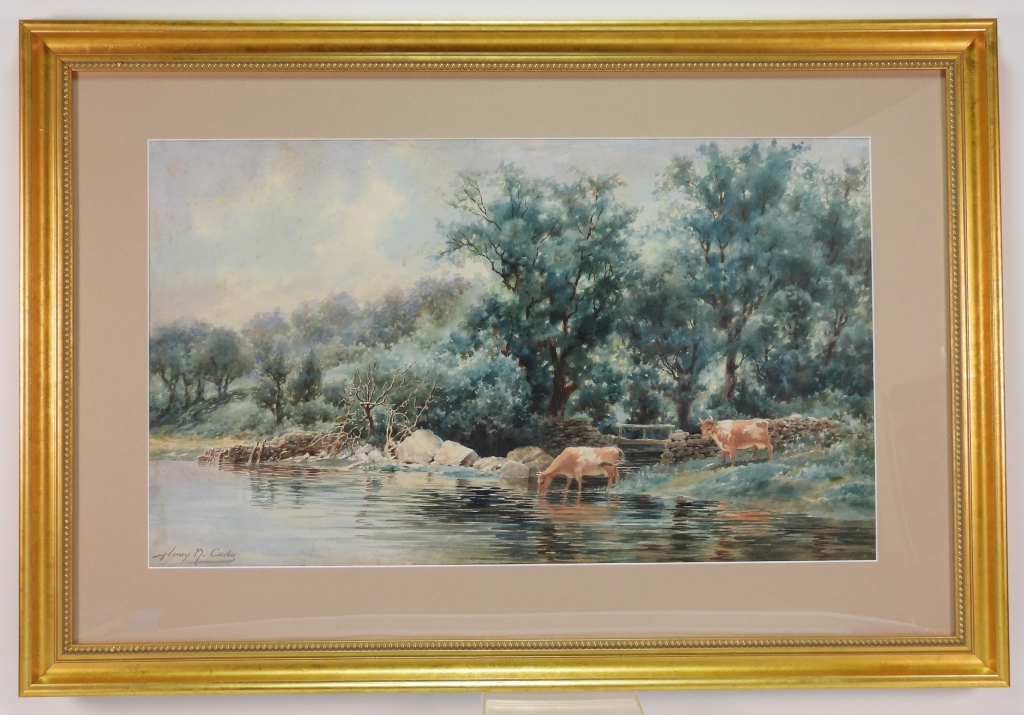HENRY N. CADY COW LANDSCAPE WC