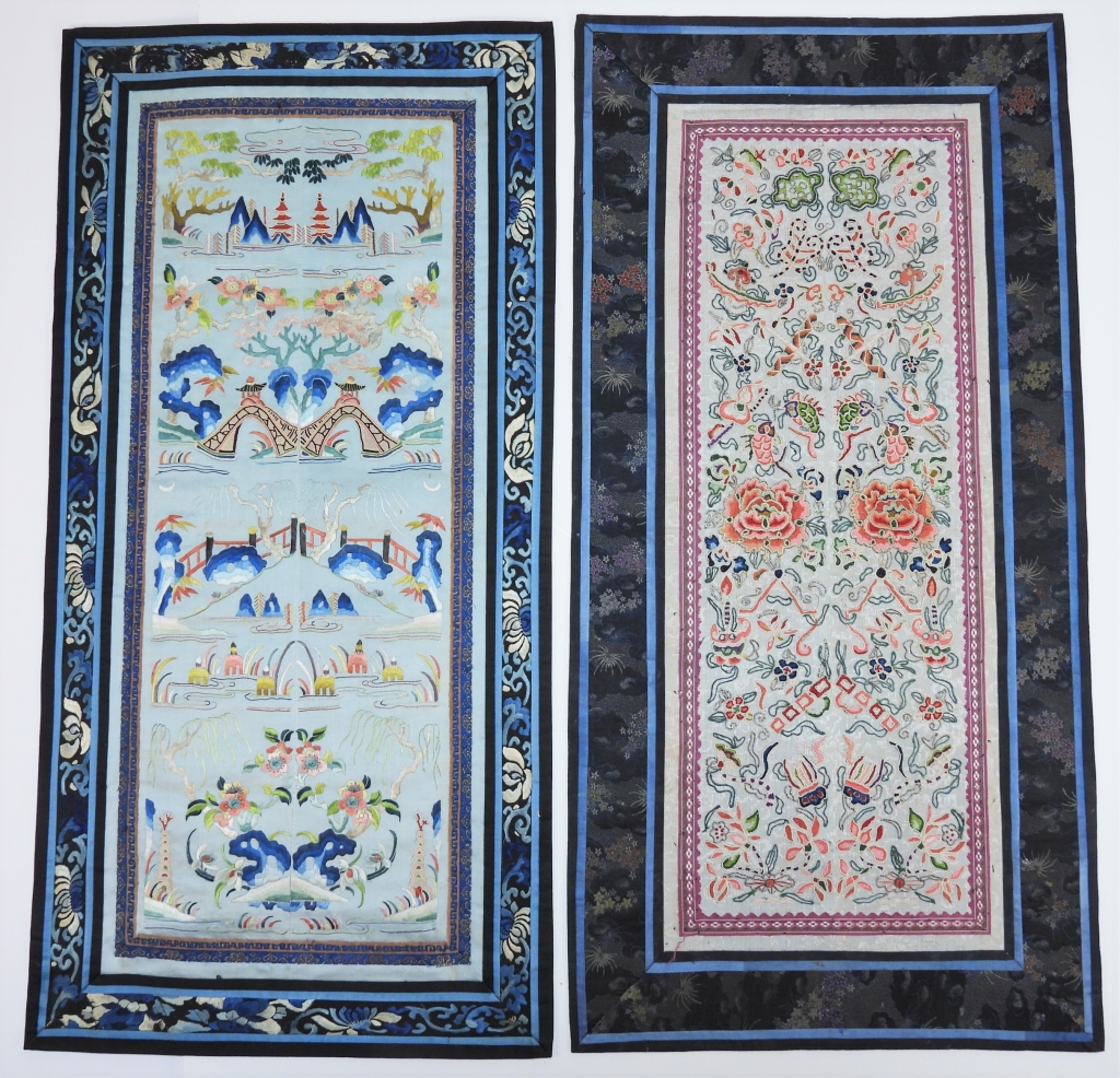 2PC CHINESE FORBIDDEN STITCH EMBROIDERED 299a0e