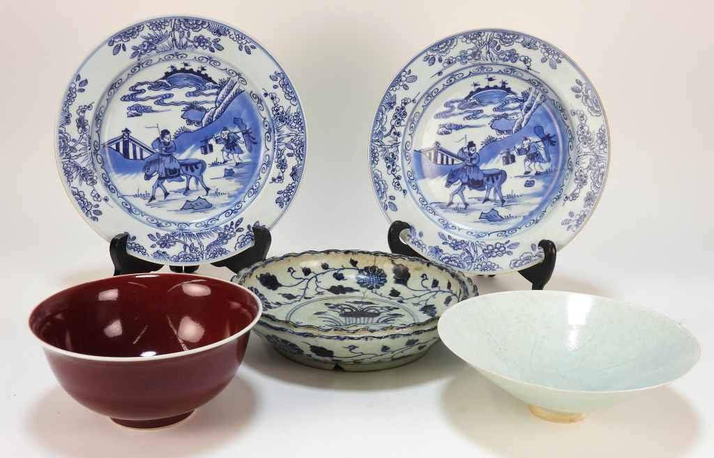 5PC CHINESE PORCELAIN PLATES  299a2d