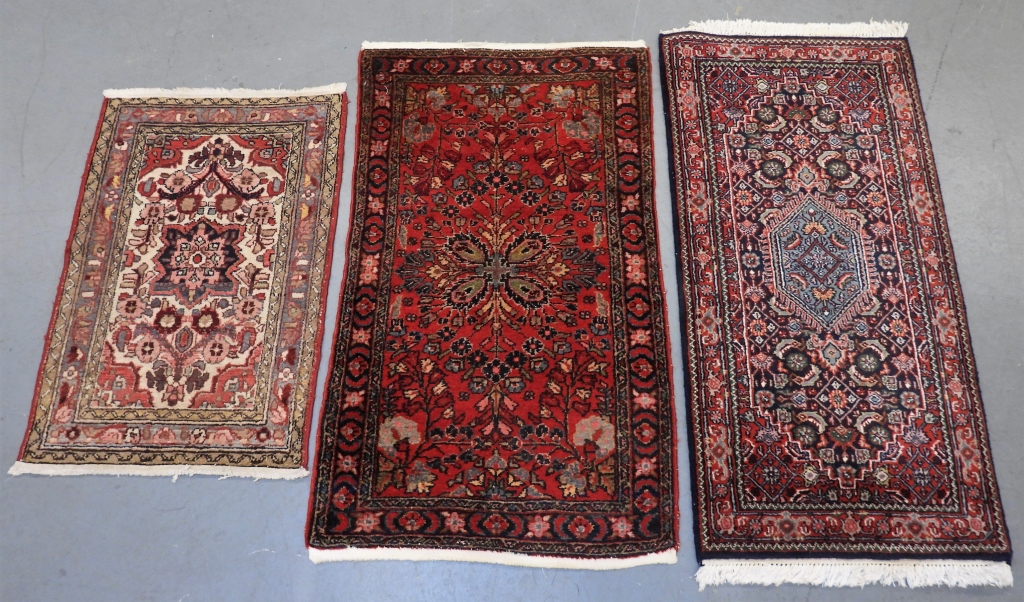 3PC PERSIAN & INDIAN SCATTER RUGS