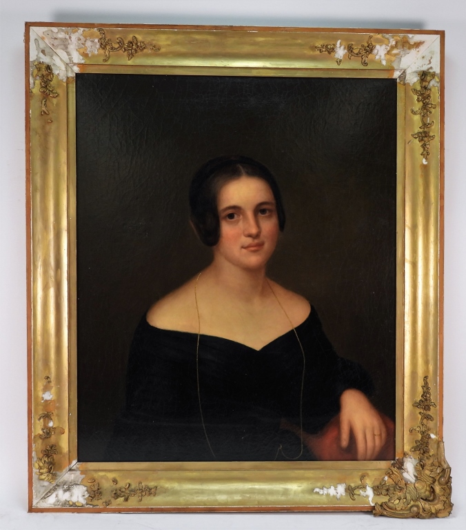 19C AMERICAN SCHOOL PORTRAIT PAINTING