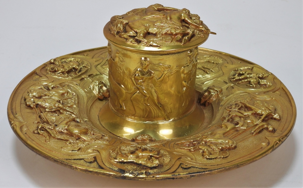 FRENCH GILT BRONZE DORE REPOUSSE 299ae5