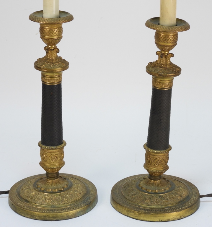 PR CONTINENTAL CANDLESTICK TABLE LAMPS