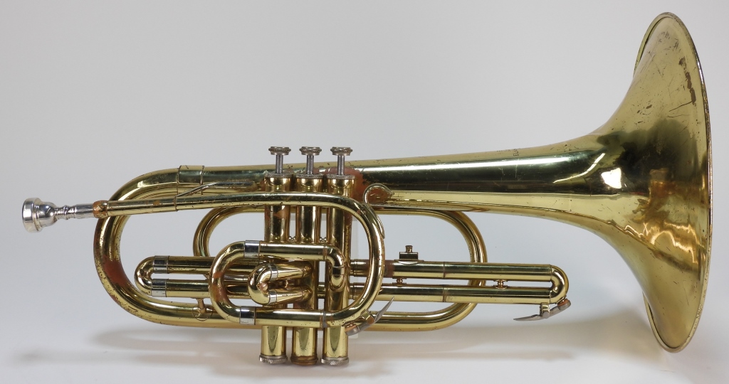 ELKHART IND BLESSING BRASS TRUMPET 299b25