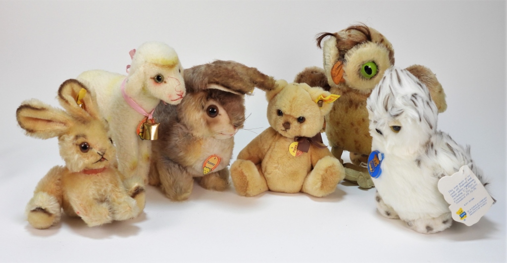 6PC STEIFF & DAKIN ASSORTED FARM ANIMAL