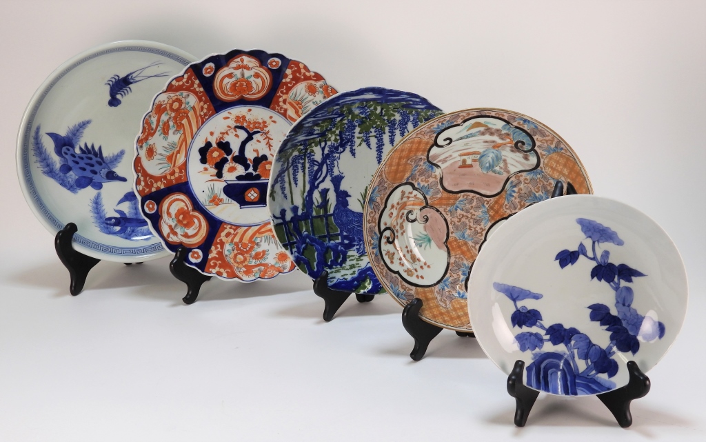 5PC JAPANESE IMARI ARITA PORCELAIN