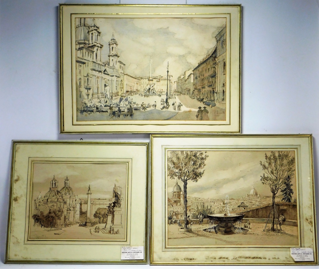 3PC M. R. SCARETTI ITALIAN LANDSCAPE