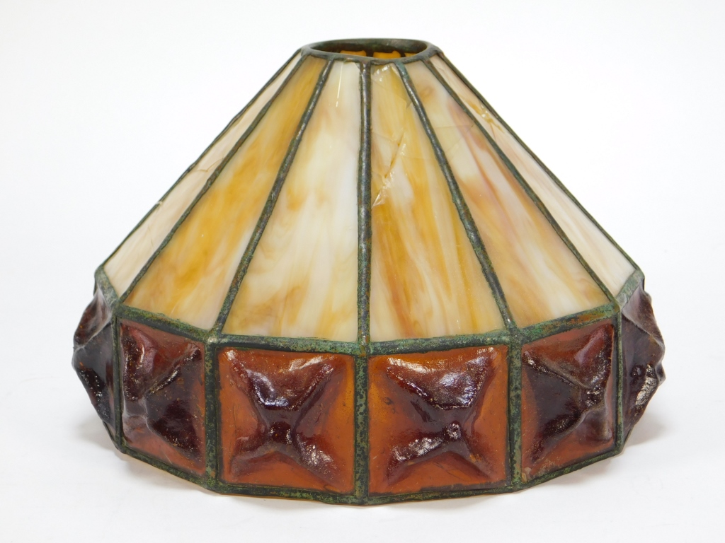 HANDEL LEADED GLASS LAMPSHADE United 299beb