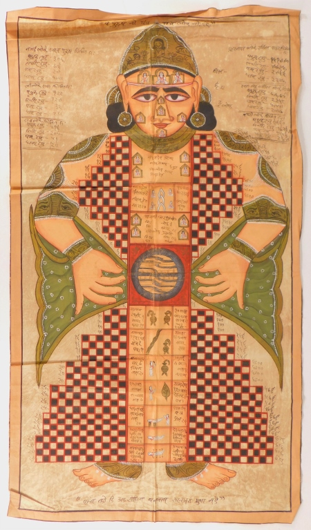 INDIAN JAIN TANTRIC TEXTILE PAINTING