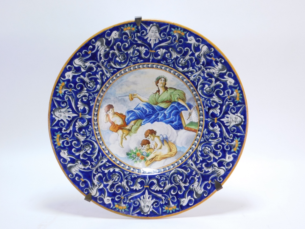 19C ITALIAN FAIENCE DERUTA STYLE 299cb6