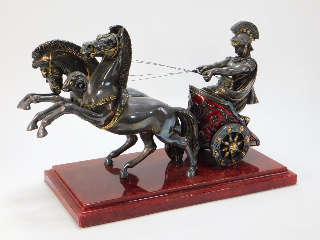 ARNALDO GIANNELLI SILVERED METAL CHARIOT