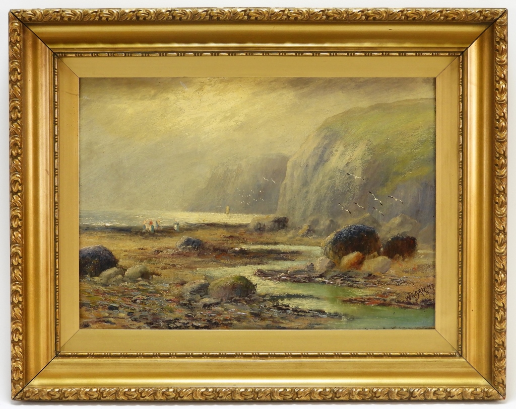 19C IMPRESSIONIST SEAWEED GATHERERS 299d1a