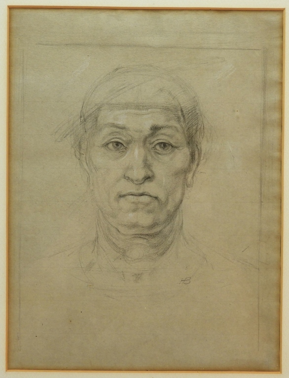 HYMAN BLOOM PORTRAIT STUDY DRAWING 299d32