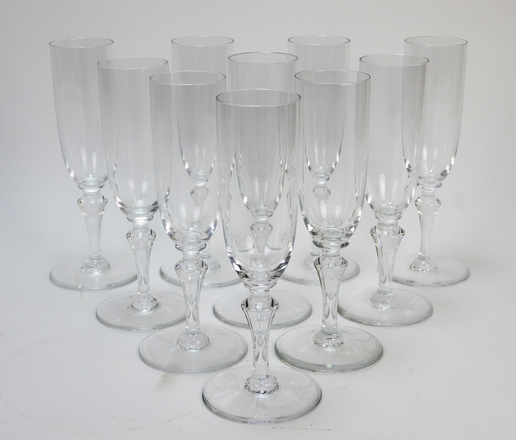10PC BACCARAT NORMANDIE CHAMPAGNE