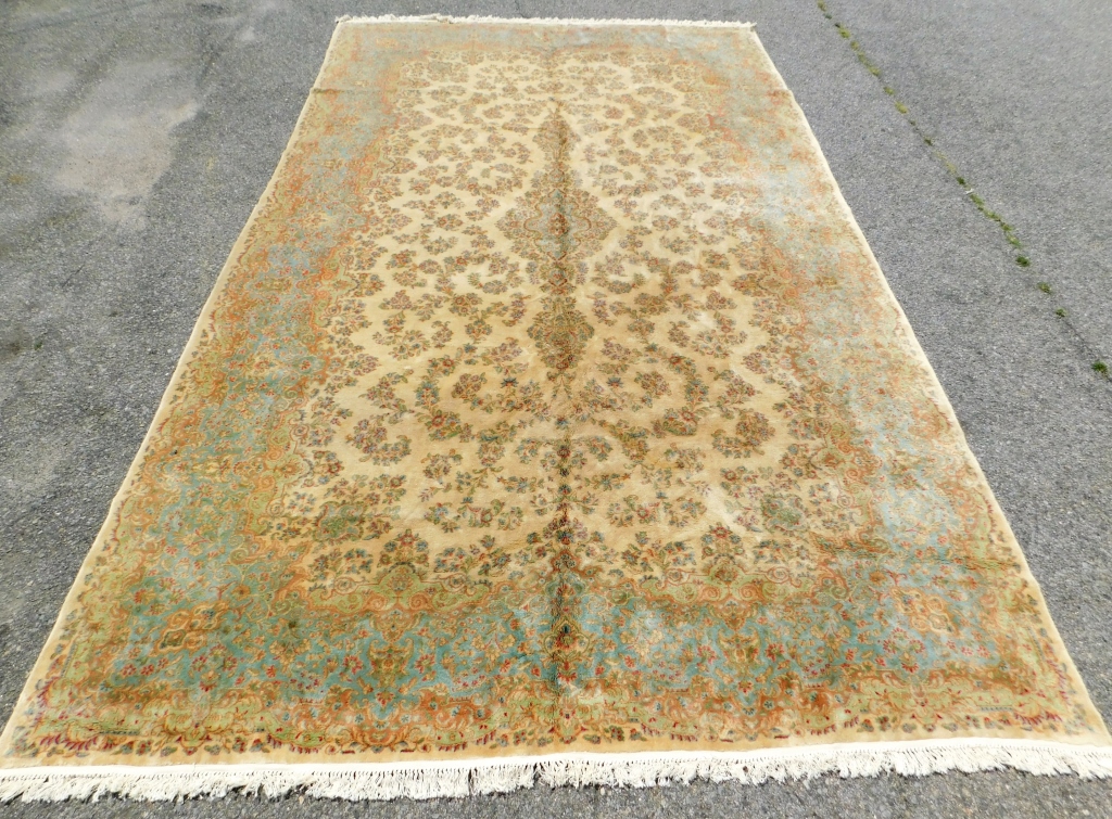 LG TAN BOTANICAL RUG Middle East 20th 299db4