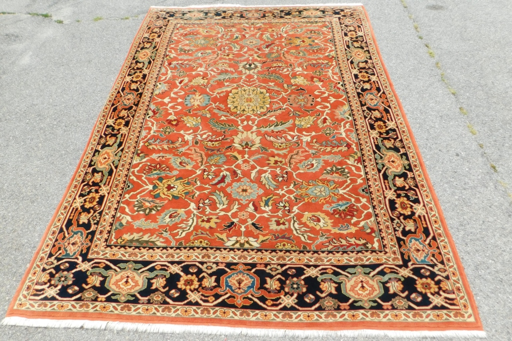 LG RED BOTANICAL RUG Middle East,20th