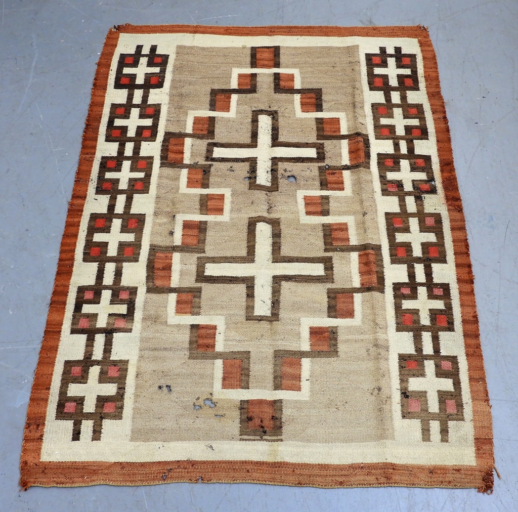 NAVAJO NATIVE AMERICAN WOVEN RUG 299dbd