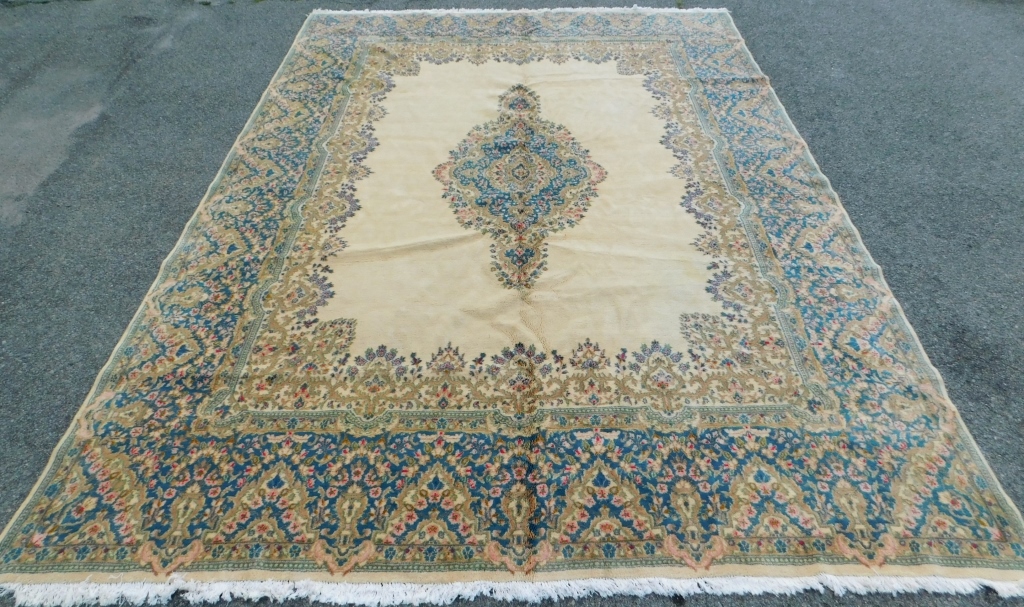 LG TAN BOTANICAL RUG Middle East 20th 299db8