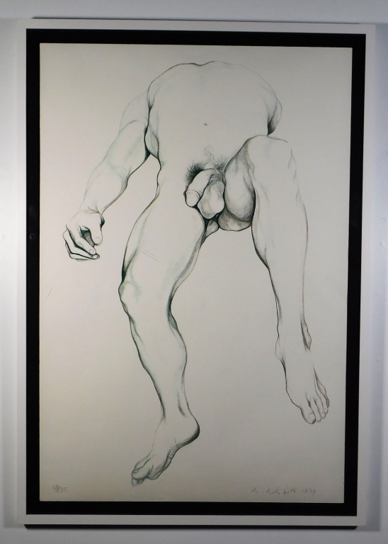 LOWELL NESBITT RECLINING MALE NUDE 299de6