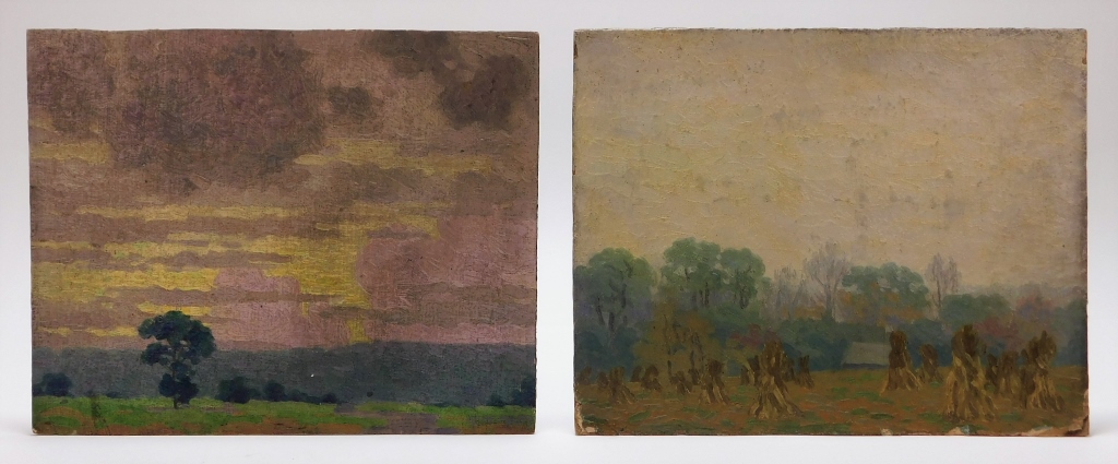 2PC GENE MILES IMPRESSIONIST LANDSCAPE 299df6