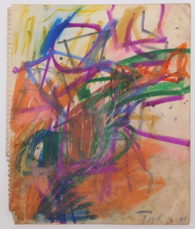 TARO YAMAMOTO ABSTRACT PASTEL DRAWING 299e09