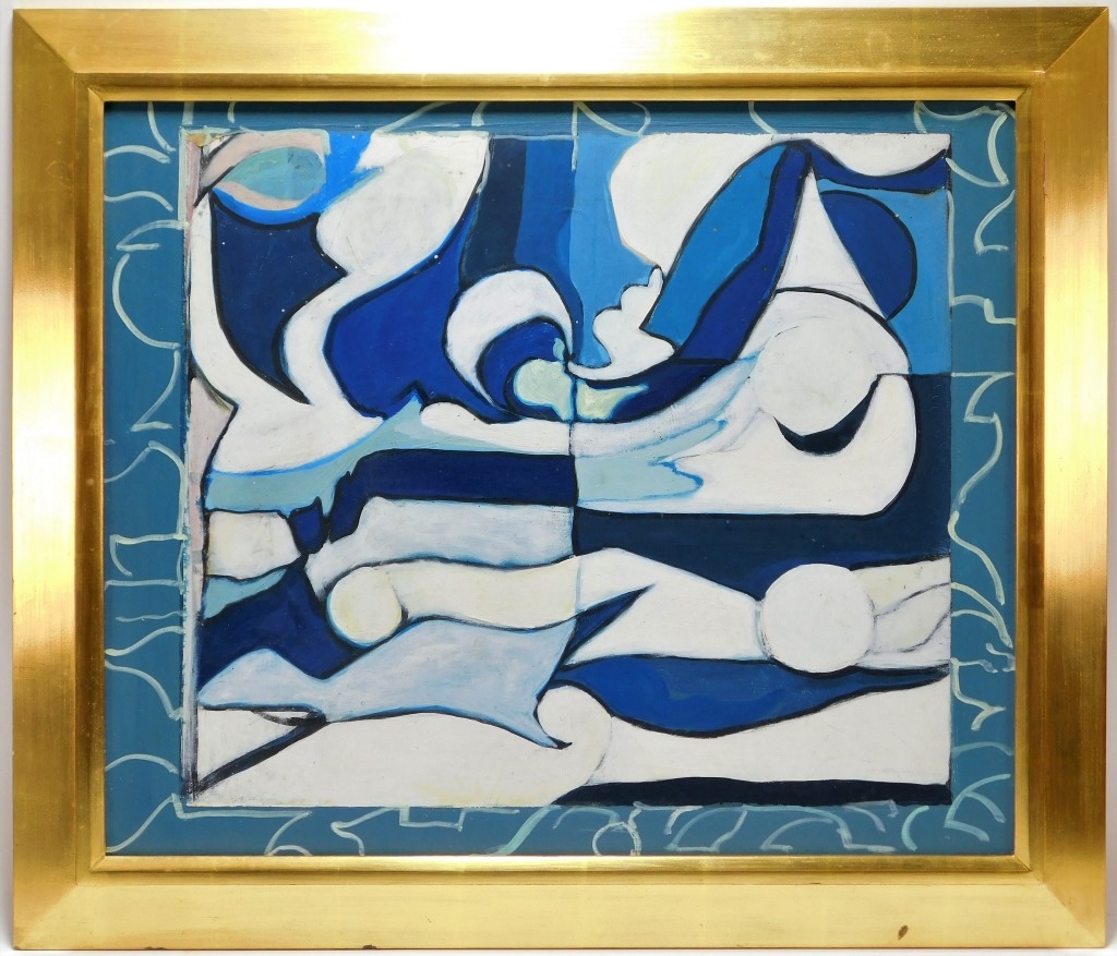 WILLIAM CHEWNING MODERN BLUE ABSTRACT 299e4c