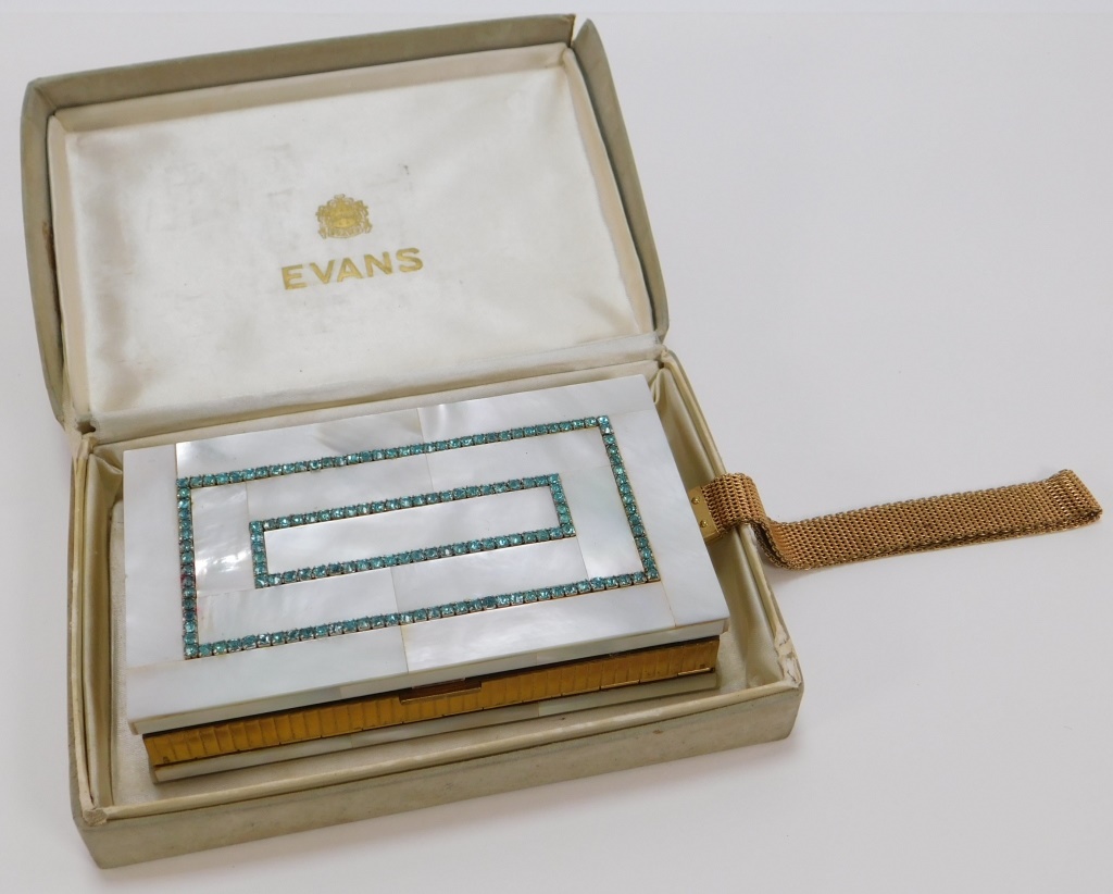 EVANS MOTHER OF PEARL COMPACT PURSE