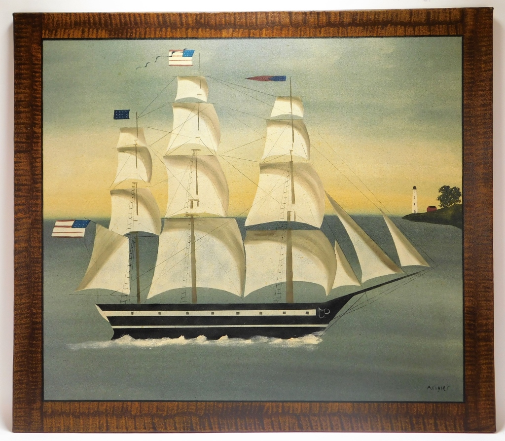 HOPE R ANGIER MARITIME SHIP PAINTING 299f47