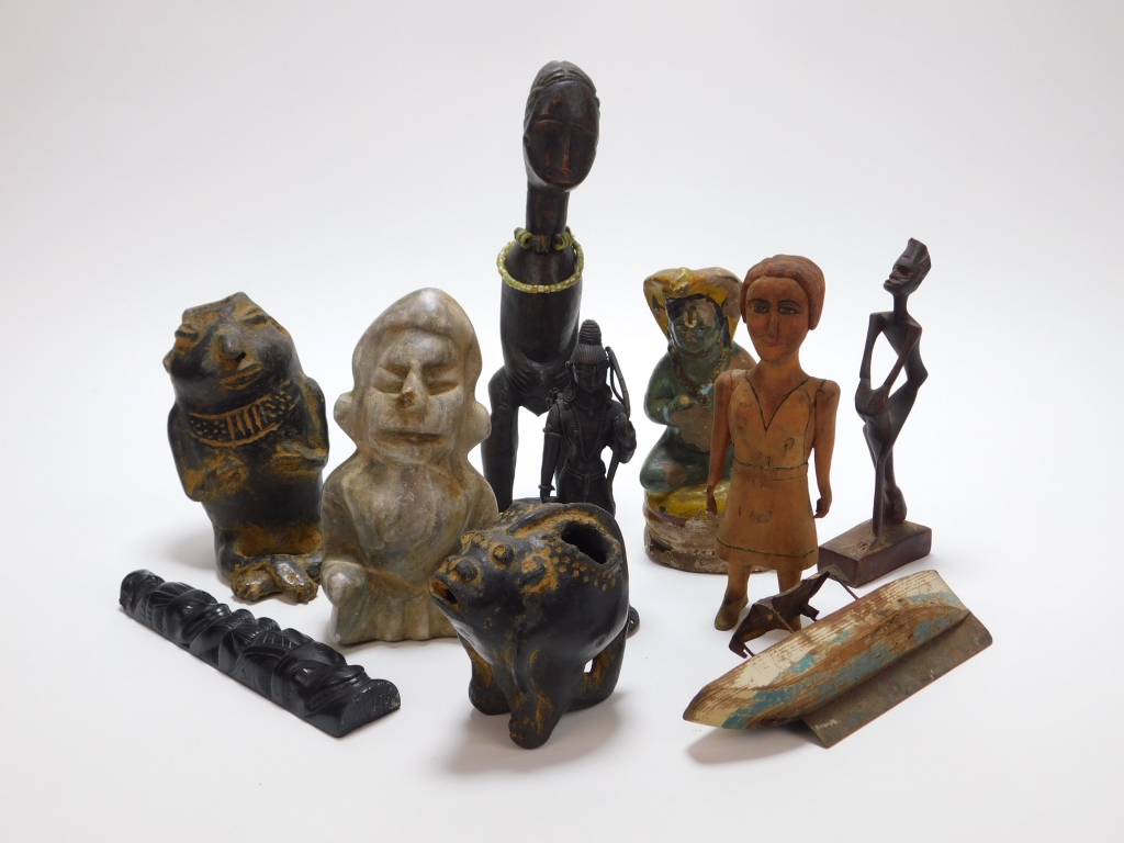 10PC ESTATE TRIBAL EFFIGY & FIGURE