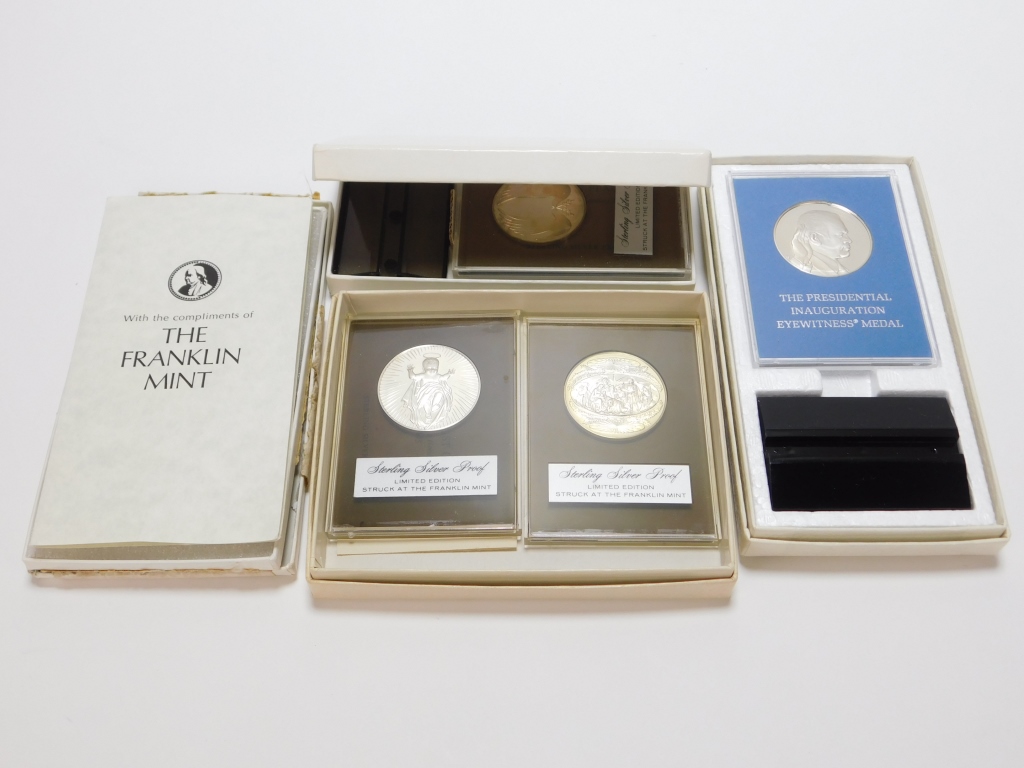 5PC FRANKLIN MINT STERLING SILVER