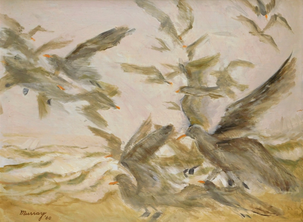 ROBINSON MURRAY MODERNIST SEAGULLS PAINTING