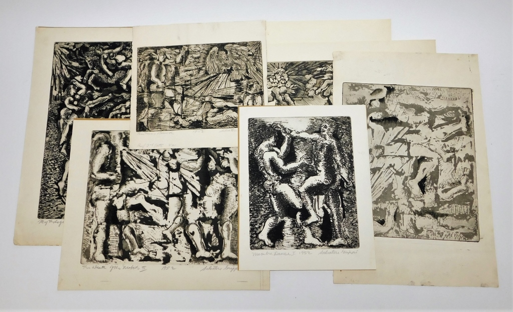 7PC SALVATORE GRIPPI ETCHING GROUP 29a04a