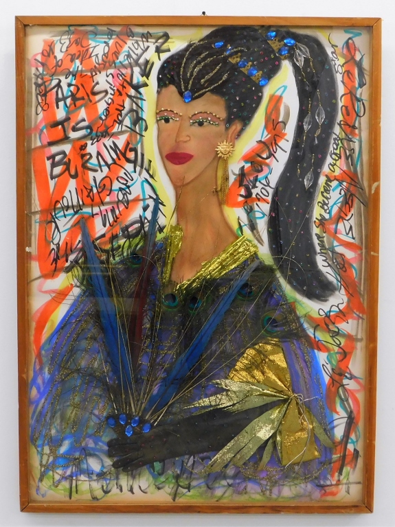 HOMAGE TO JOSEPHINE BAKER MIXED MEDIA