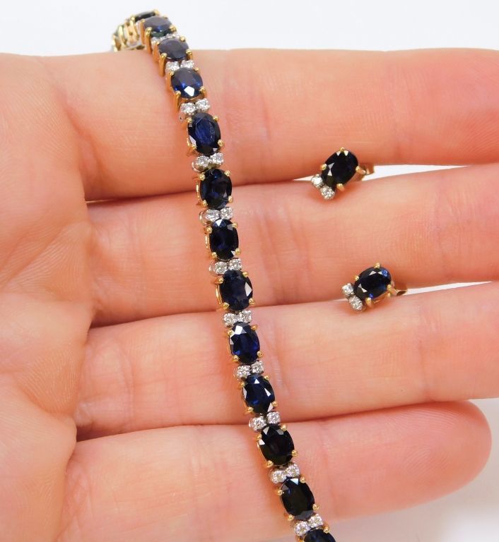 FINE DIAMOND SAPPHIRE BRACELET