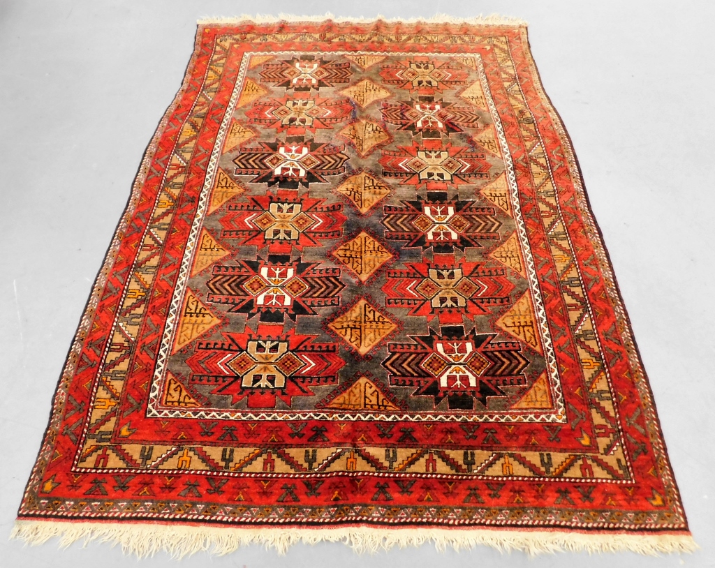 SEMI ANTIQUE CAUCASIAN TRIBAL RUG 29a19c