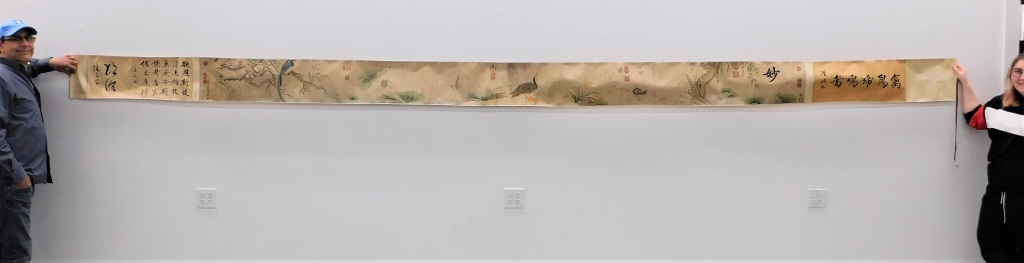 LG CHINESE AVIAN LANDSCAPE SCROLL