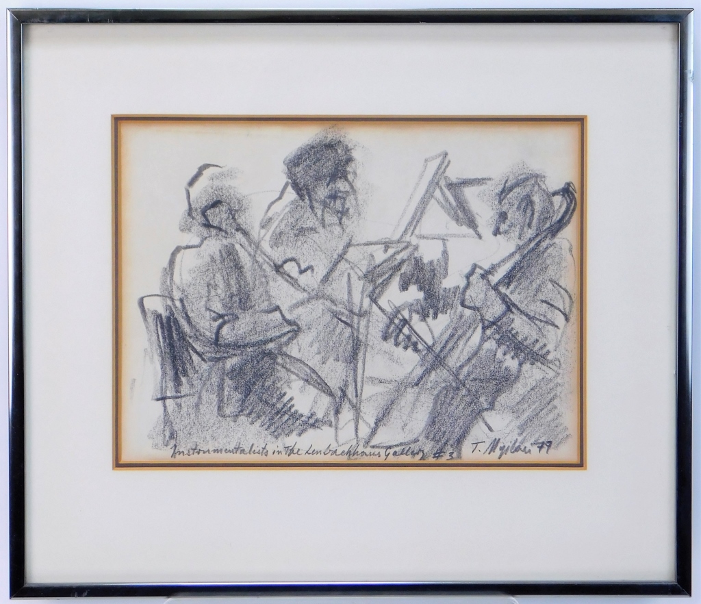 GERMAN EXPRESSIONIST STRING TRIO CHARCOAL