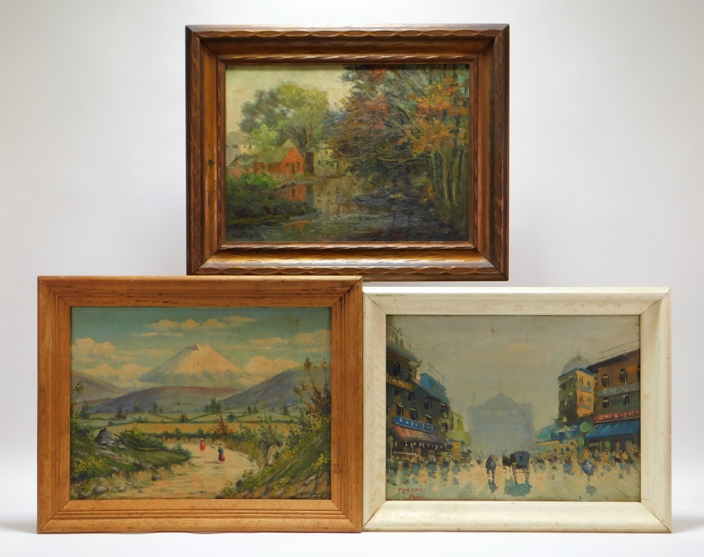 3PC ASSORTED IMPRESSIONIST LANDSCAPE