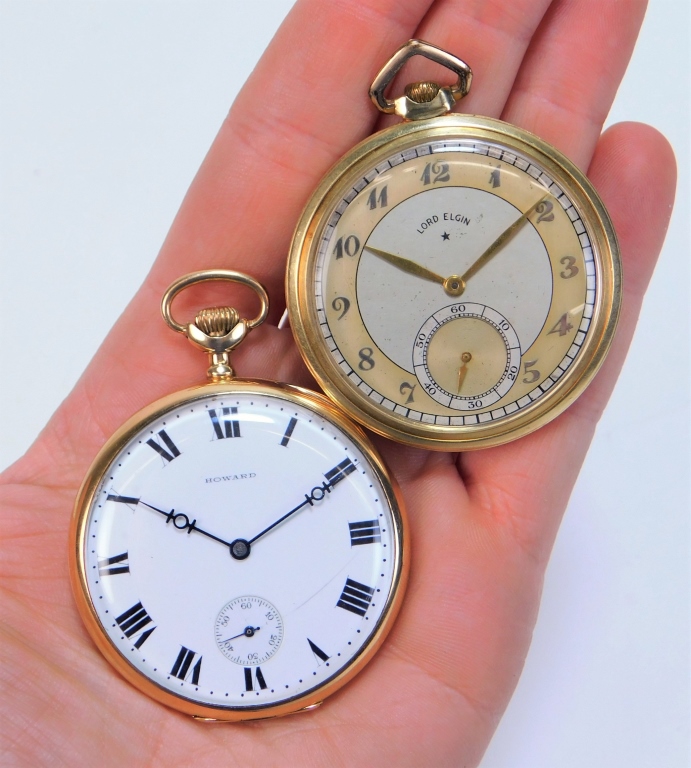 2PC 14K GOLD HOWARD & LORD ELGIN POCKET