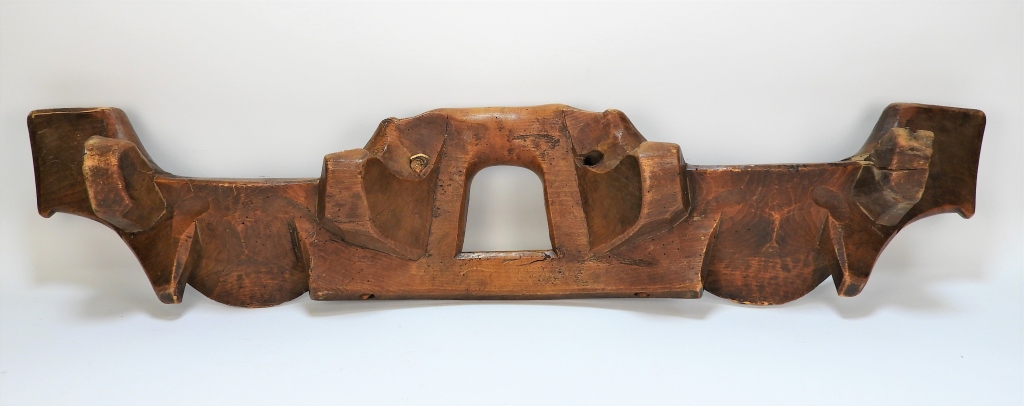 19C AMERICAN CARVED WOOD OXEN YOKE 29a27c