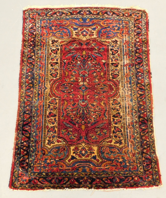 RED HAMADAN FLORAL RUG Middle East,20th