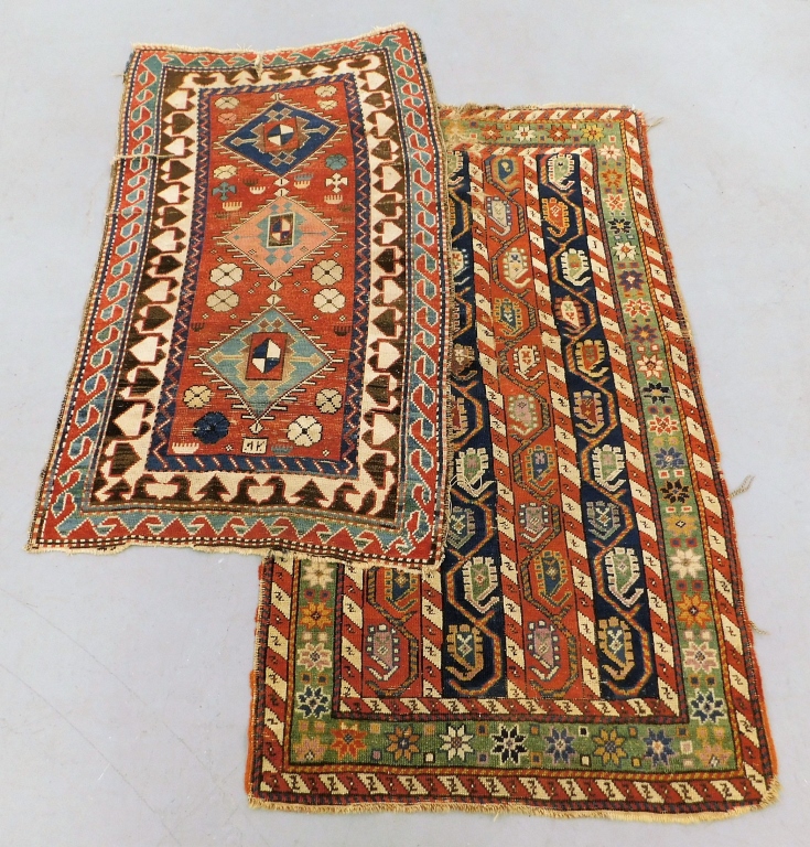 2PC GEOMETRIC KAZAK TRIBAL CARPET 29a2dc