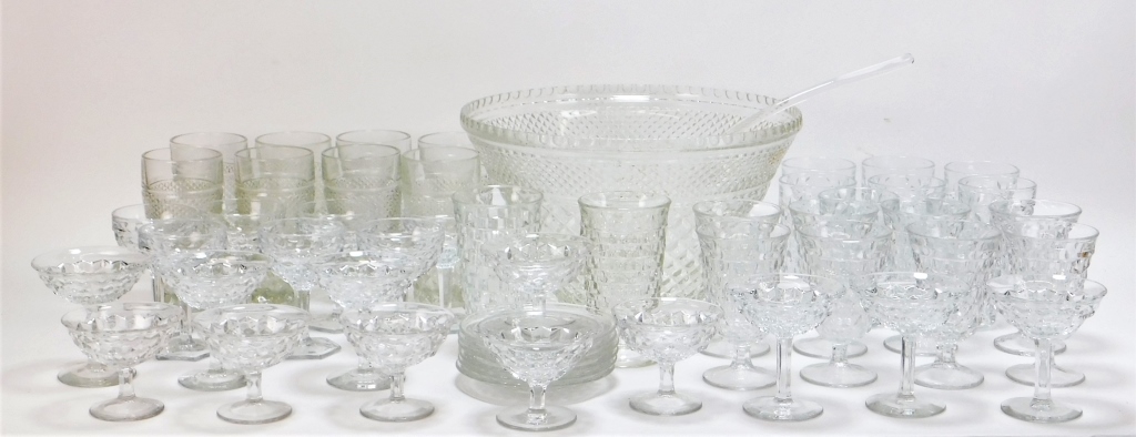 53PC FOSTORIA ASSORTED PUNCHBOWL & GLASSWARE