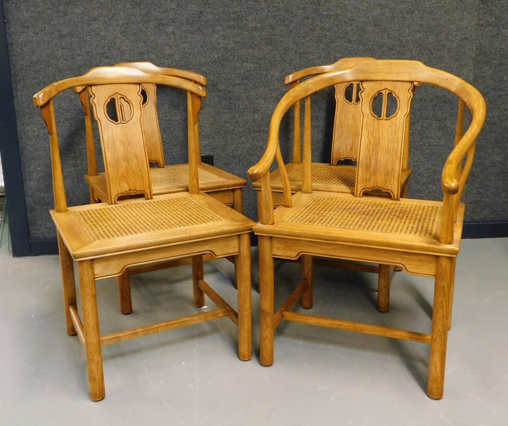 4PC AMERICAN HENREDON ASIATIC CHAIRS 29a38f