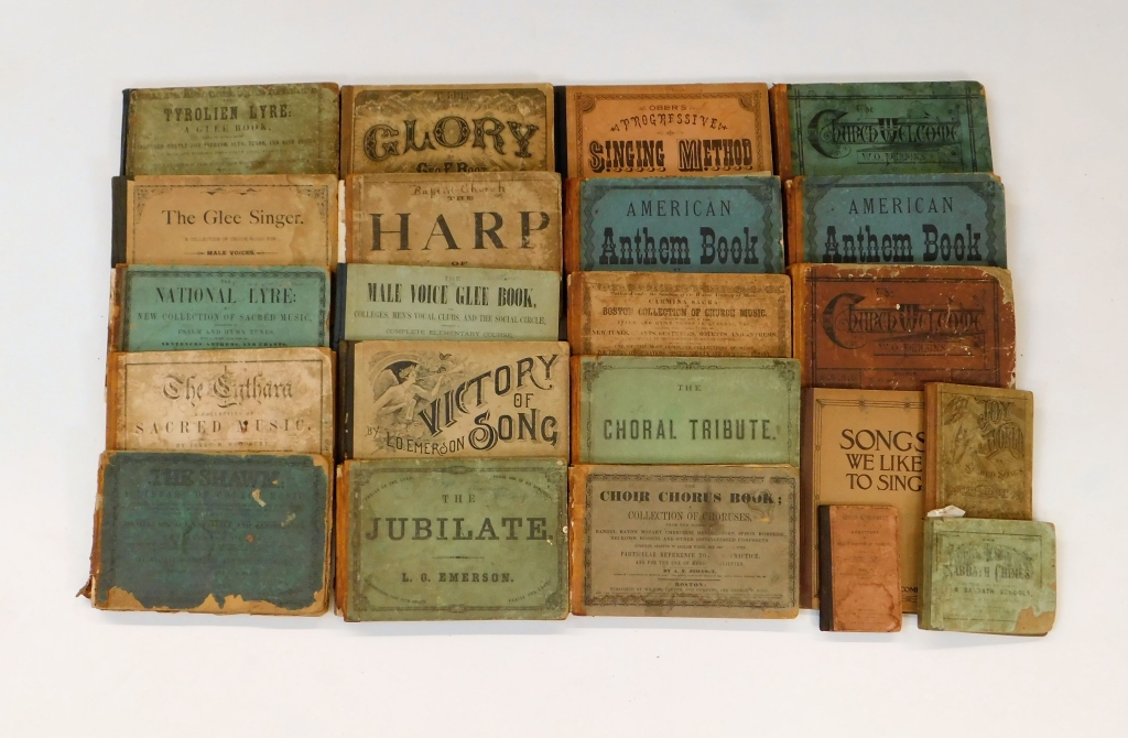 22PC 19C HYMN AND PSALM BOOK COLLECTION